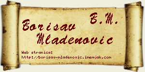 Borisav Mladenović vizit kartica